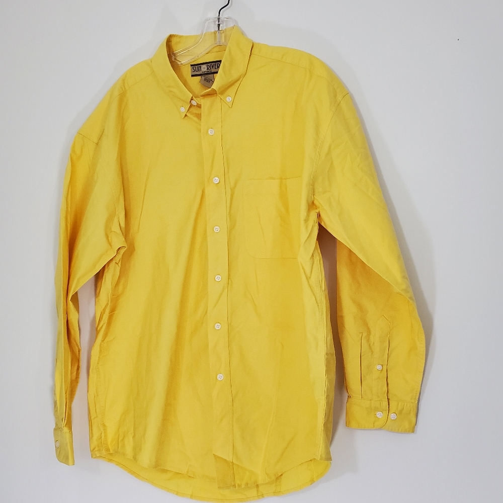 Sun River 100% Cotton Yellow Shirt, Size Large